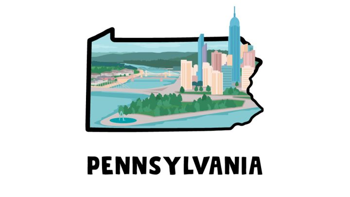 Illustration of Pittsburgh Cityscape