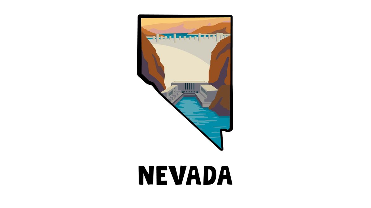 Illustration of Hoover Dam in Nevada