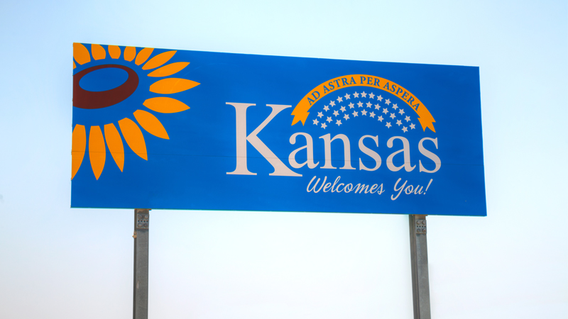 Kansas Welcome sign