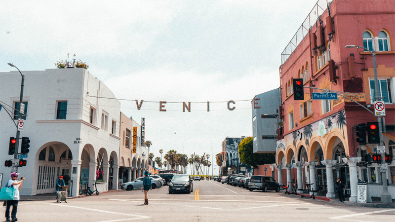 View of Venice Beach, Los Angeles, California