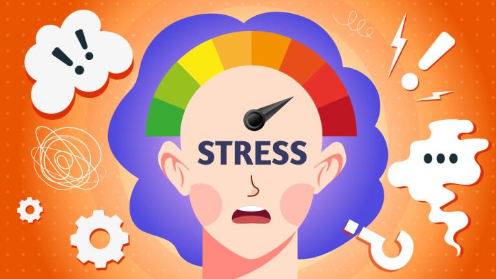 illustration of a person having stress