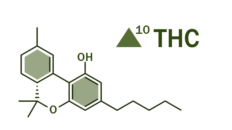 Chemical structure of Delta 10 THC