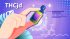 hand holding a green thc bottle